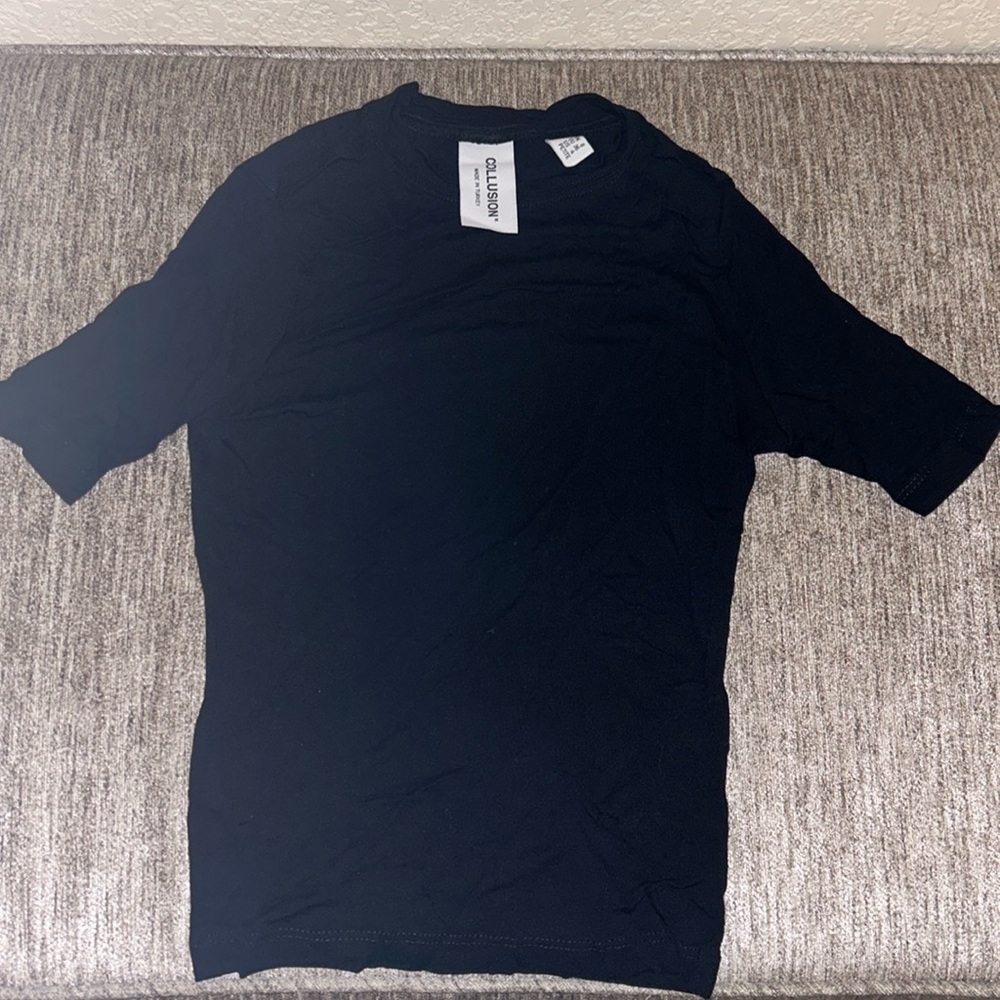 Collusion Black Short sleeve top Petite ASOS